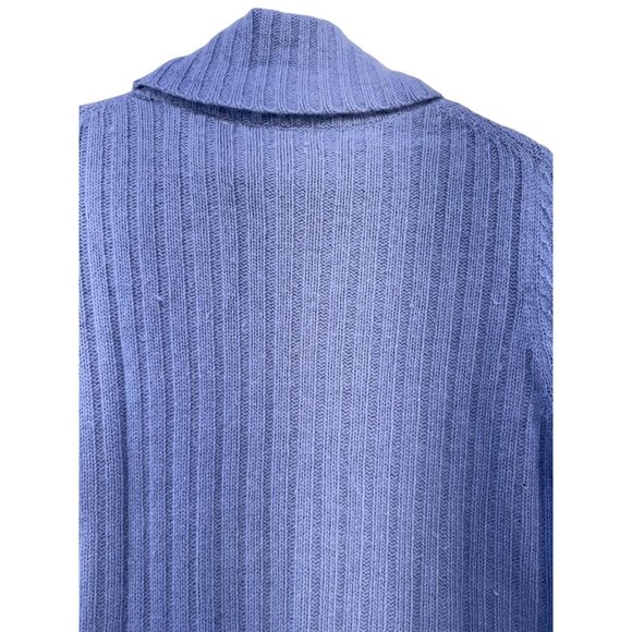 Hillard & Hanson Cable Knit Angora & Nylon Turtleneck Sweater XL Light Lavender - Picture 9 of 9